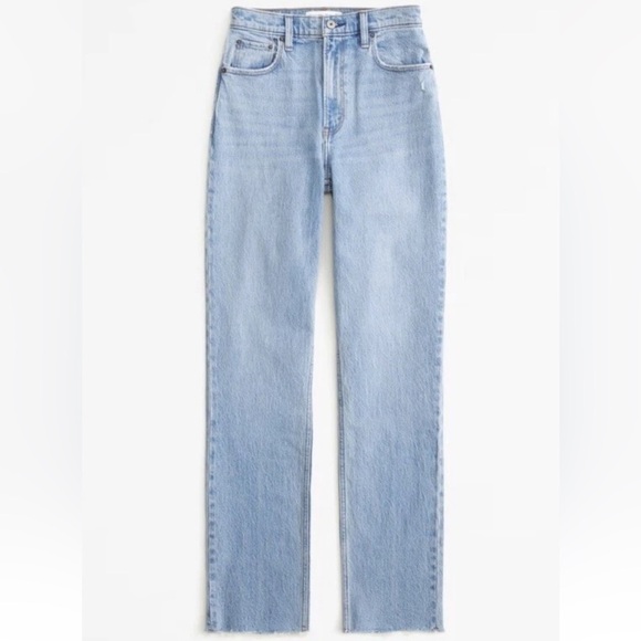 Abercrombie and fitch the 90s slim straight ultra high rise Sz 25/0L curve love - Picture 5 of 13